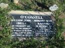
William John (Bill) OCONNELL; B: 5 Jun 1904; D: 13 Aug 1995; husband
Margaret Mary Kavanagh OCONNELL; B: 7 Mar 1908; D: 16 Aug 2000; wife
Glamorgan Vale Cemetery, Esk Shire
