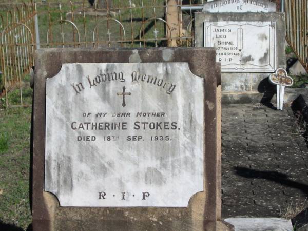 Catherine STOKES; 18 Sep 1935  | Glamorganvale Cemetery, Esk Shire  | 