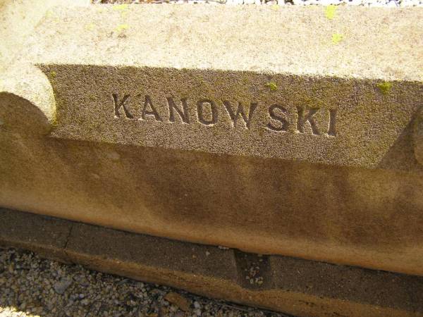 Frederick KANOWSKI,  | died 12 May 1925 aged 59 years;  | Glencoe Bethlehem Lutheran cemetery, Rosalie Shire  | 