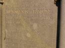Hermann ROHDE, born 11 Nov 1818, died 7 Oct 1898; Glencoe Bethlehem Lutheran cemetery, Rosalie Shire 