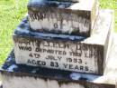 
Mary Ellen DUNN,
died 4 July 1953 aged 83 years;
Gleneagle Catholic cemetery, Beaudesert Shire
