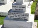 
Thomas Joseph ENRIGHT,
born 15 Mar 1892,
married Effie 4 Oct 1927,
died 29 July 1982;
Gleneagle Catholic cemetery, Beaudesert Shire
