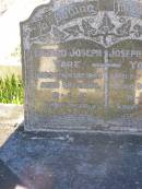 
Edward Joseph YORE,
died 31 Aug 1965 aged 66 years;
Josephine Maria YORE,
died 8 Nov 1994 aged 96 years;
Gleneagle Catholic cemetery, Beaudesert Shire
