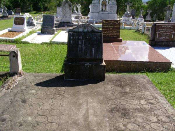 Annie BENYON, wife,  | died 13 Feb 1934;  | Daniel, husband,  | died 30 May 1951;  | Gleneagle Catholic cemetery, Beaudesert Shire  | 