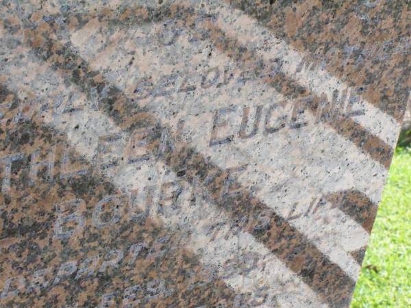 Kathleen Eugenie BOURKE, mother,  | died 7 Feb 1950 aged 81 years;  | Gleneagle Catholic cemetery, Beaudesert Shire  | 