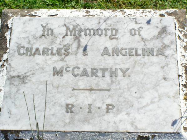 Charles & Angelina MCCARTHY;  | Gleneagle Catholic cemetery, Beaudesert Shire  | 