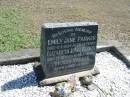 Emily Jane PARKER, died 6-3-1924 aged 33 years; Elizabeth Joyce PARKER, died 12-12-1938 aged 5 years; Violet PARKER, born & died 1-11-1945; God's Acre cemetery, Archerfield, Brisbane 