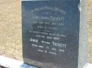 Henry (Harry) TUCKETT 25 Aug 1936 aged 51 (wife) Annie Boyland TUCKETT 7 Jul 1945 aged 76 God's Acre cemetery, Archerfield, Brisbane 
