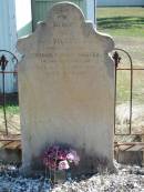 
Volney (third son of) Thomas and Mary GRENIER
20 Oct 1859 aged 16
of South Brisbane
Gods Acre cemetery, Archerfield, Brisbane
