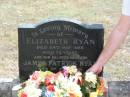 
Elizabeth RYAN
24 May 1955
aged 72

husband
James Patrick RYAN
3 Jun 1968
aged 83

Goodna General Cemetery, Ipswich.

