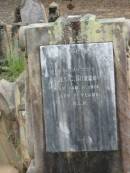 
wife Agnes C. BURROWS, died 17 Jan 1916, aged 31 years;
Goodna General Cemetery, Ipswich.
