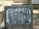 
Martha wife of William LAW died 14 Oct 1932 aged 77 years;
Goodna General Cemetery, Ipswich.
