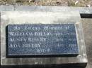 
William BIELBY 1849-1929;
Agnes BIELBY 1855-1938;
Ada BIELBY 1882-1891;
Goodna General Cemetery, Ipswich.
