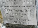 Ernest Frank SMITH, husband father, accidentally killed 1 June 1965 aged 50 years; Goomeri cemetery, Kilkivan Shire 
