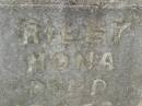 Mona RILEY, died 29-8-72 aged 73 years; Goomeri cemetery, Kilkivan Shire 