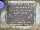 Lucy Victoria May SANEWSKI, died 4 July 2004 aged 83 years; Goomeri cemetery, Kilkivan Shire 