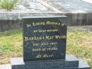 Barbara May WEBB, mother, died 23 July 1997 aged 90 years; Goomeri cemetery, Kilkivan Shire 
