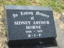 Sidney Arthur HORNE, 1896 - 1975; Goomeri cemetery, Kilkivan Shire 