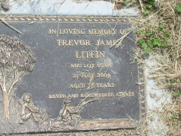 Trevor James LITFIN,  | died 21 July 2004 aged 37 years;  | Goomeri cemetery, Kilkivan Shire  | 