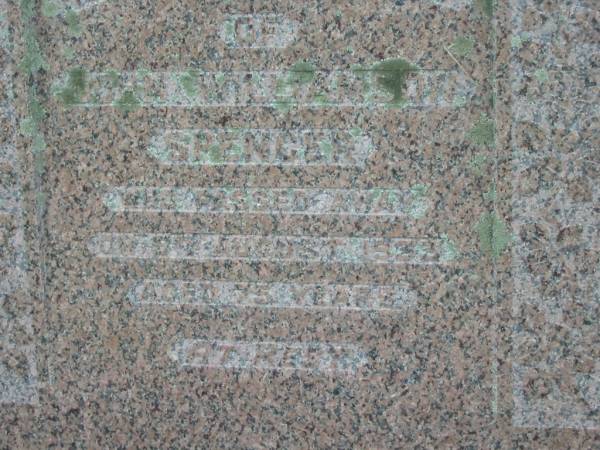 John Williamson SPENCER,  | died 9? Aug 1933 aged 75 years;  | Goomeri cemetery, Kilkivan Shire  | 