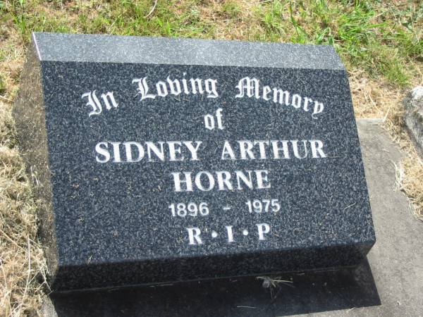 Sidney Arthur HORNE,  | 1896 - 1975;  | Goomeri cemetery, Kilkivan Shire  | 