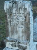 
Albert E. HEY, husband father,
died 22 June 1919 aged 38 years;
Grandchester Cemetery, Ipswich
(Albert Edward HEY, also buried there, mother and brother -:
Mary Louisa HEY 9 Dec 1938
Arthur Jackson 9 Mar 1903)
