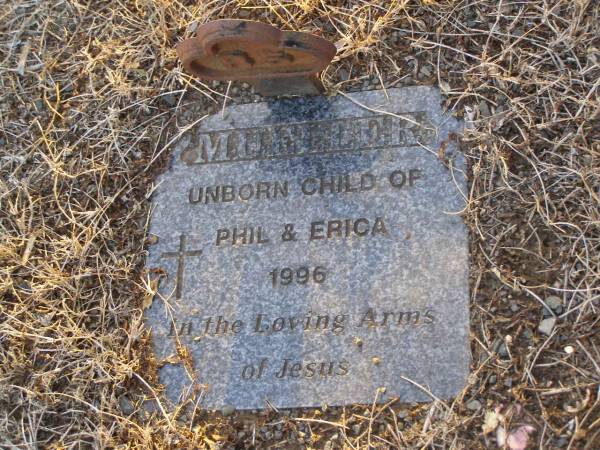 unborn child of Phil & Erica MUELLER,  | 1996;  | Greenwood St Pauls Lutheran cemetery, Rosalie Shire  | 