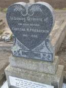 
Christina PRIEBBENOW,
mother,
1861 - 1932;
Greenwood St Pauls Lutheran cemetery, Rosalie Shire
