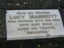 Lucy MARRIOTT 23 May 1949 63 yrs  St Matthew's (Anglican) Grovely, Brisbane 