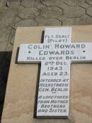 Colin Howard EDWARDS 2 Dec 1943 aged 23  St Matthew's (Anglican) Grovely, Brisbane 