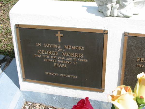 George MORRIS  | 17 May 1948  | aged 72  | (Husband of Pearl)  |   | St Matthew's (Anglican) Grovely, Brisbane  | 