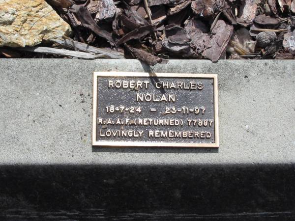 Robert Charles NOLAN  | 18-7-24 to 23-11-97  |   | St Matthew's (Anglican) Grovely, Brisbane  | 