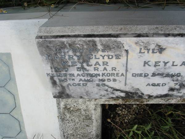 Harry Clyde KEYLAR  | 25 Aug 1952  | aged 25  |   | St Matthew's (Anglican) Grovely, Brisbane  | 