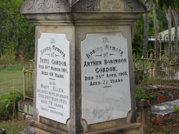 Arthur Robinson GORDON  | 25 Apr 1905  | aged 22  |   | St Matthew's (Anglican) Grovely, Brisbane  | 