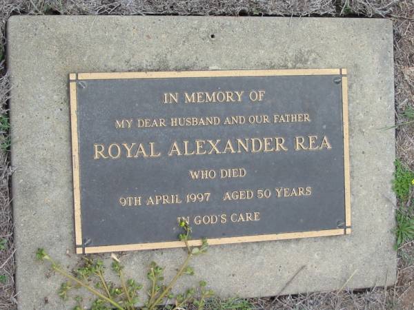 Royal Alexander REA  | 9 Apr 1997, aged 50  | Haigslea Lawn Cemetery, Ipswich  | 