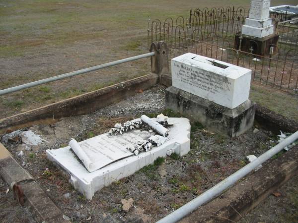 Reinhard VOGEL  | 4 Nov 1898, aged 66  | Also wife  | Helena  | 25 Sep 1910, aged 84  | Haigslea Lawn Cemetery, Ipswich  | 