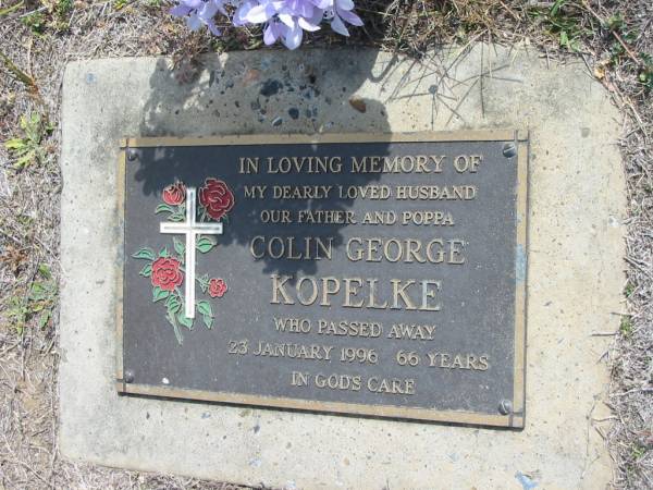 Colin George KOPELKE  | 23 Jan 1996, aged 66  | Haigslea Lawn Cemetery, Ipswich  | 