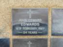 
John Edward EDWARDS
16 Feb 1987, 54 yrs
Saint Augustines Anglican Church, Hamilton

