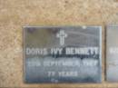 Doris Ivy BENNETT 25 Sep 1987, aged 77 Saint Augustines Anglican Church, Hamilton  
