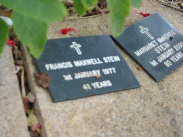 Francis Maxwell STEIN  | 1 Jan 1977, aged 41  | Saint Augustines Anglican Church, Hamilton  |   | 