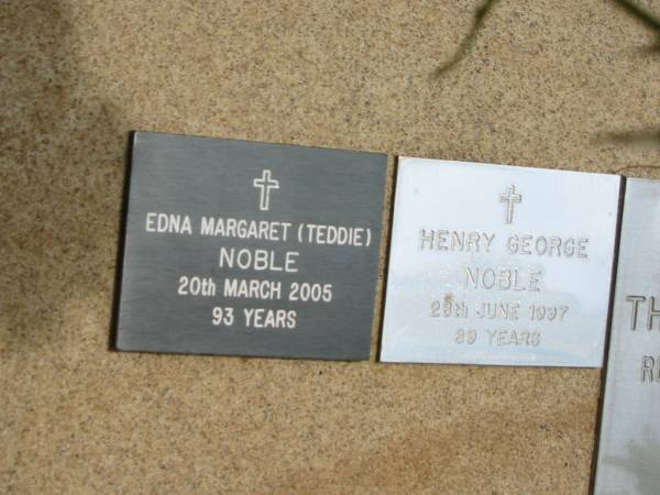 Edna Margaret (Teddie) NOBLE  | 20 Mar 2005, aged 93  | Saint Augustines Anglican Church, Hamilton  |   | 