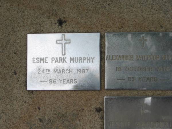 Esme Park MURPHY  | 24 Mar 1987, aged 86  | Saint Augustines Anglican Church, Hamilton  |   | 