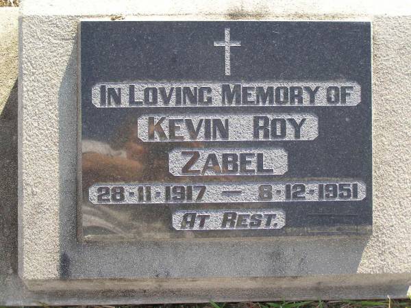 Kevin Roy ZABEL  | b: 28 Nov 1917, d: 8 Dec 1951  | Harrisville Cemetery - Scenic Rim Regional Council  |   | 