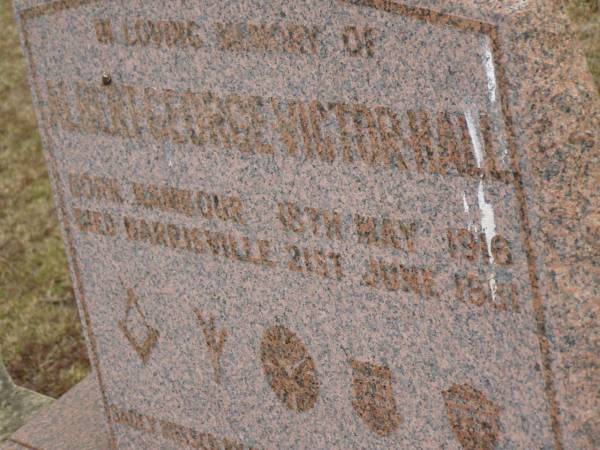 Albert George Victor HALL  | b: Nambour 18 May 1916  | d: Harrisville 21 Jun 1981  | Harrisville Cemetery - Scenic Rim Regional Council  | 