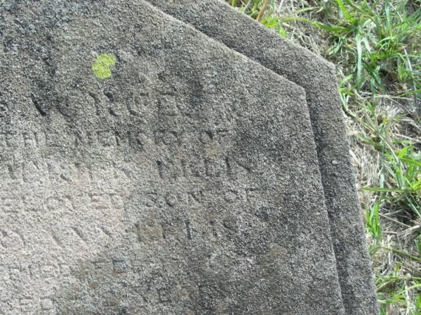 ??rter Nelly  | son of  | Mary Ann LE?IS  | d: Feb 1904?  | aged 2 years  |   | Harrisville Cemetery - Scenic Rim Regional Council  |   | 