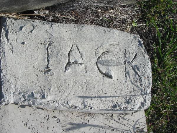 Jack  | Harrisville Cemetery - Scenic Rim Regional Council  |   | 