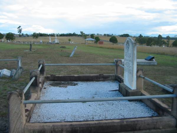 Joseph HOUSTON  | d: 8 Jan 1888, aged 77  | (wife) Agnes (HOUSTON)  | d: 25 Oct 1907, aged 82  |   | Harrisville Cemetery - Scenic Rim Regional Council  | 