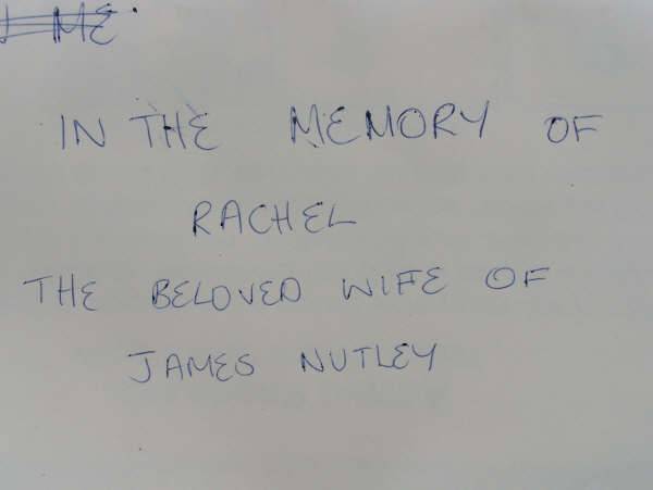 Rachel NUTLEY  | wife of James NUTLEY  | Harrisville Cemetery - Scenic Rim Regional Council  | 