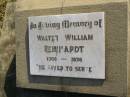 Walter William REINHARDT b: 1908, d: 1976 Harrisville Cemetery - Scenic Rim Regional Council  