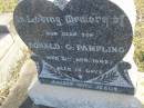 Donald G PAMPLING d: 21 Apr 1942, aged 15 days Harrisville Cemetery - Scenic Rim Regional Council 